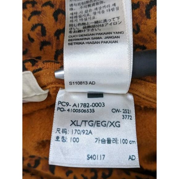 Levi's Laundry Day Hoodie Leopard Cropped Hoodie Sweatshirt Womens Size XL E - Picture 7 of 7